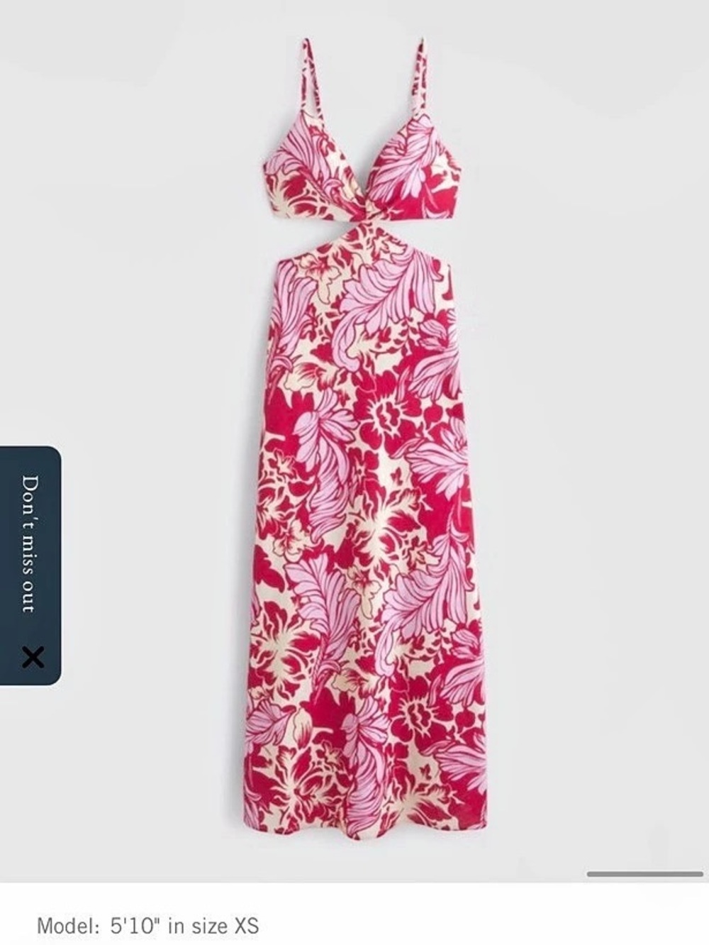 Abercrombie & Fitch The A&F Julia Slip Cutout Maxi Dress Floral Maxi Dress